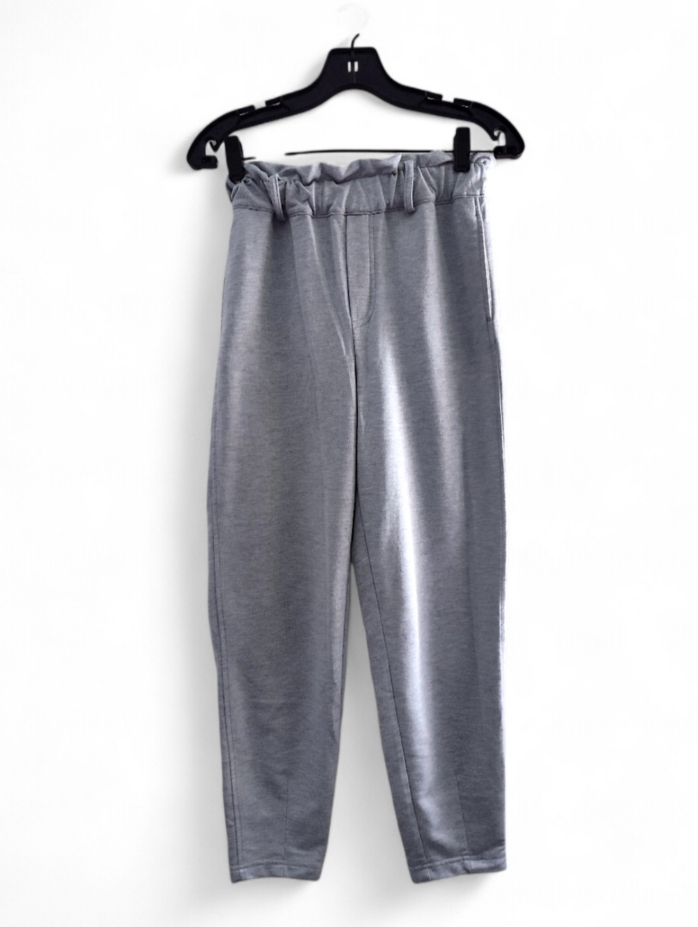 Cali1850 Womens Hi-Waist Light Grey Pants / Joggers Size XS Paperbag Pockets